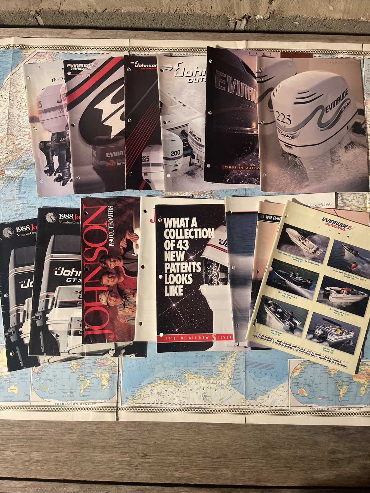 Collection Of OMC Evinrude/Johnson Brochures From 1988 - 2000