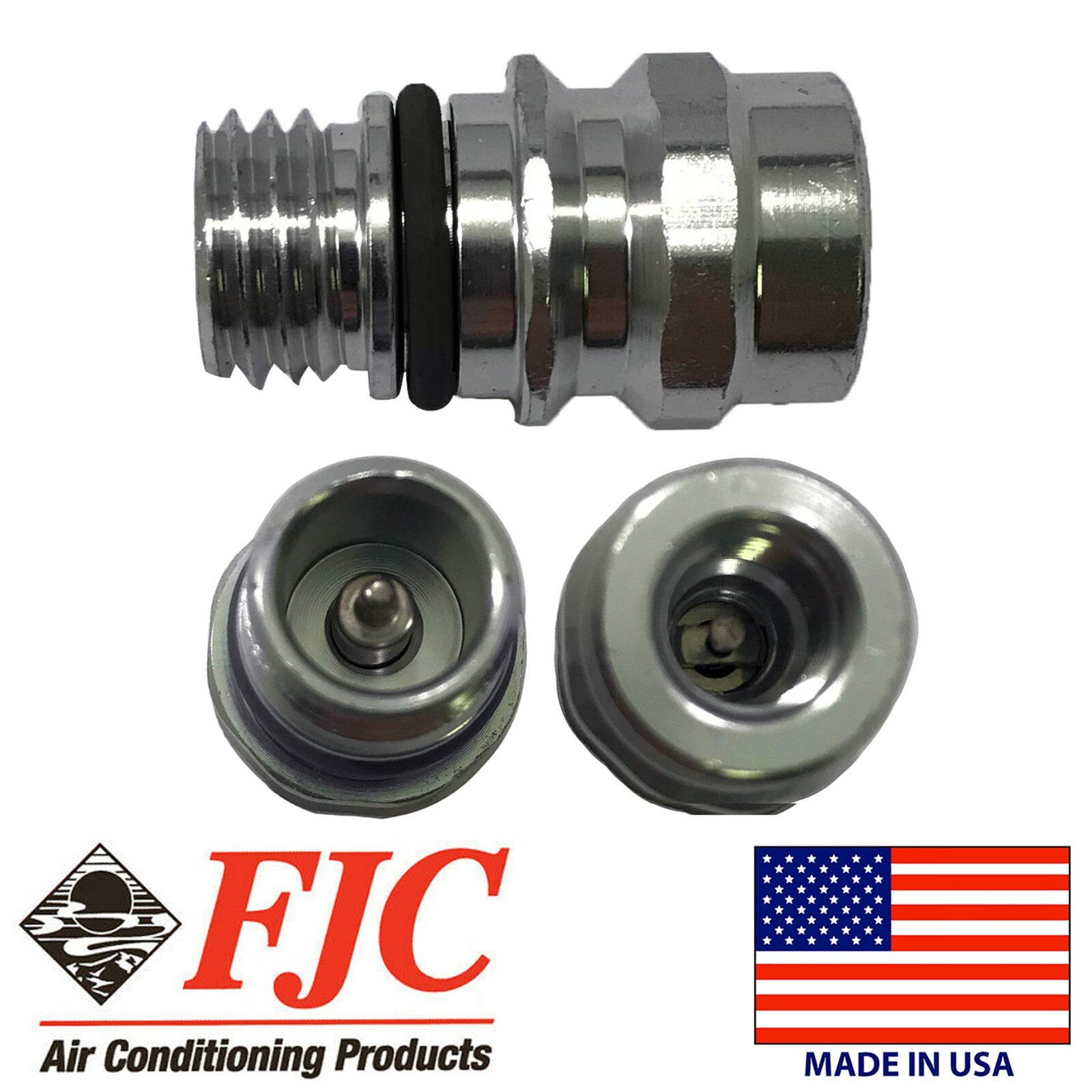 (100) A/C Service Schrader Valve High Side R-134a Port Adapter OE Style Fitting
