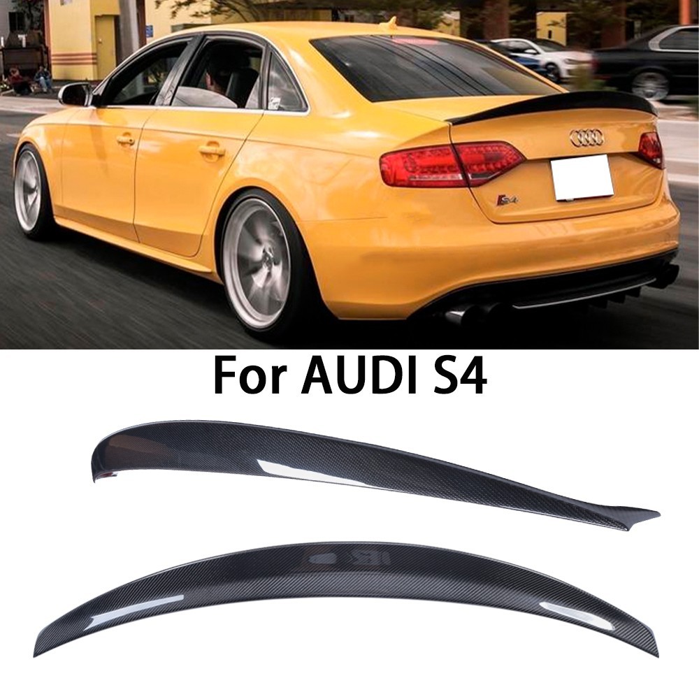 For AUDI S4 B8 B8.5 sedan 2010-2016 not A4 Carbon Fiber Trunk Wing Spoiler