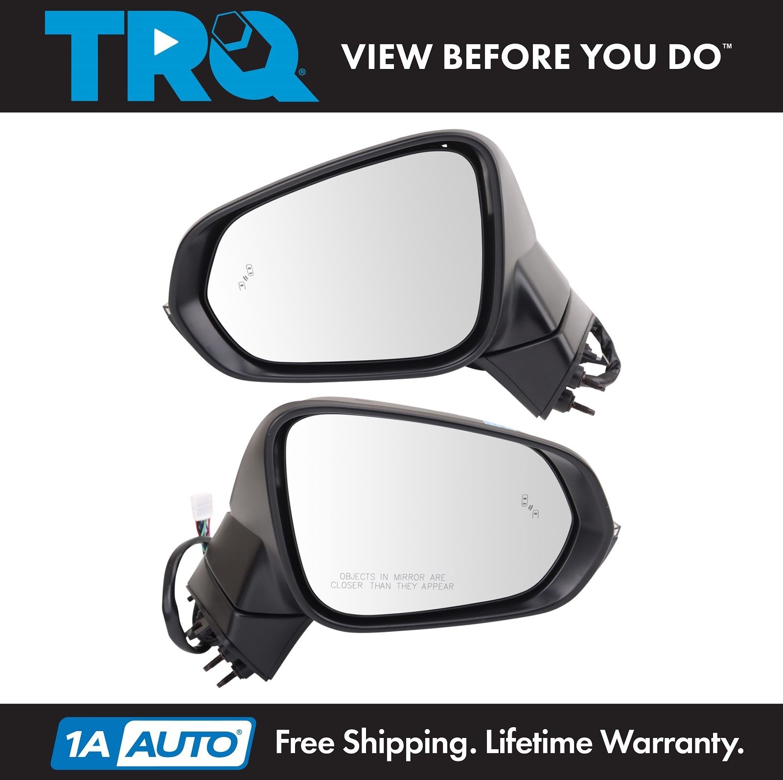 TRQ Mirror Set Fits 2023-2025 Lexus RX350 RX350h LX1320188 LX1321188