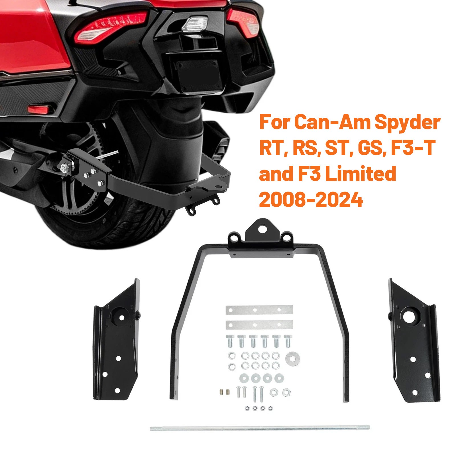 For Can-Am Spyder RT RS ST GS F3-T 2008-2024 09 Trailer Hitch Receiver Mount Kit