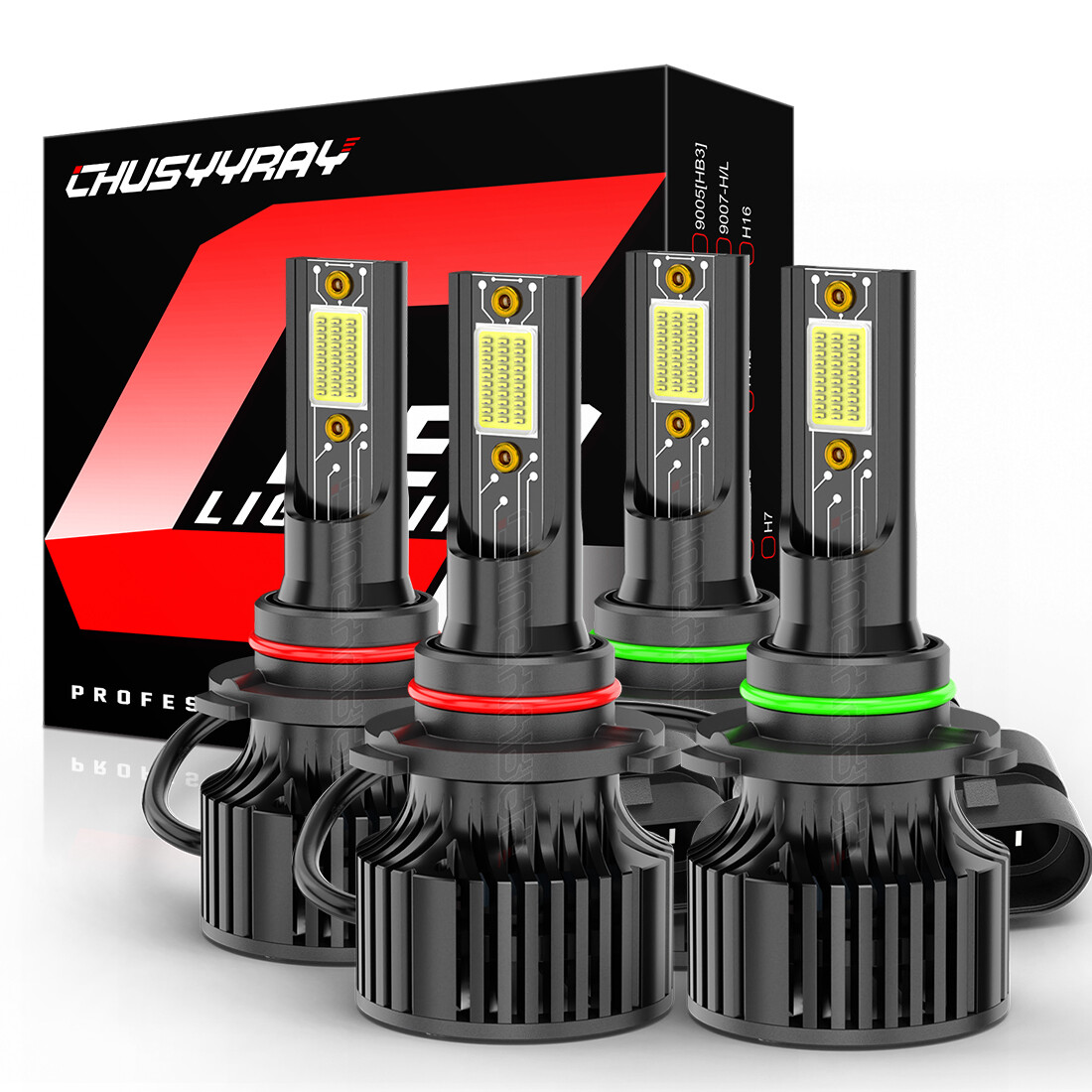 9005+9006 Combo LED Headlight Bulbs Kit High/Low Beam Super Bright White 10000K