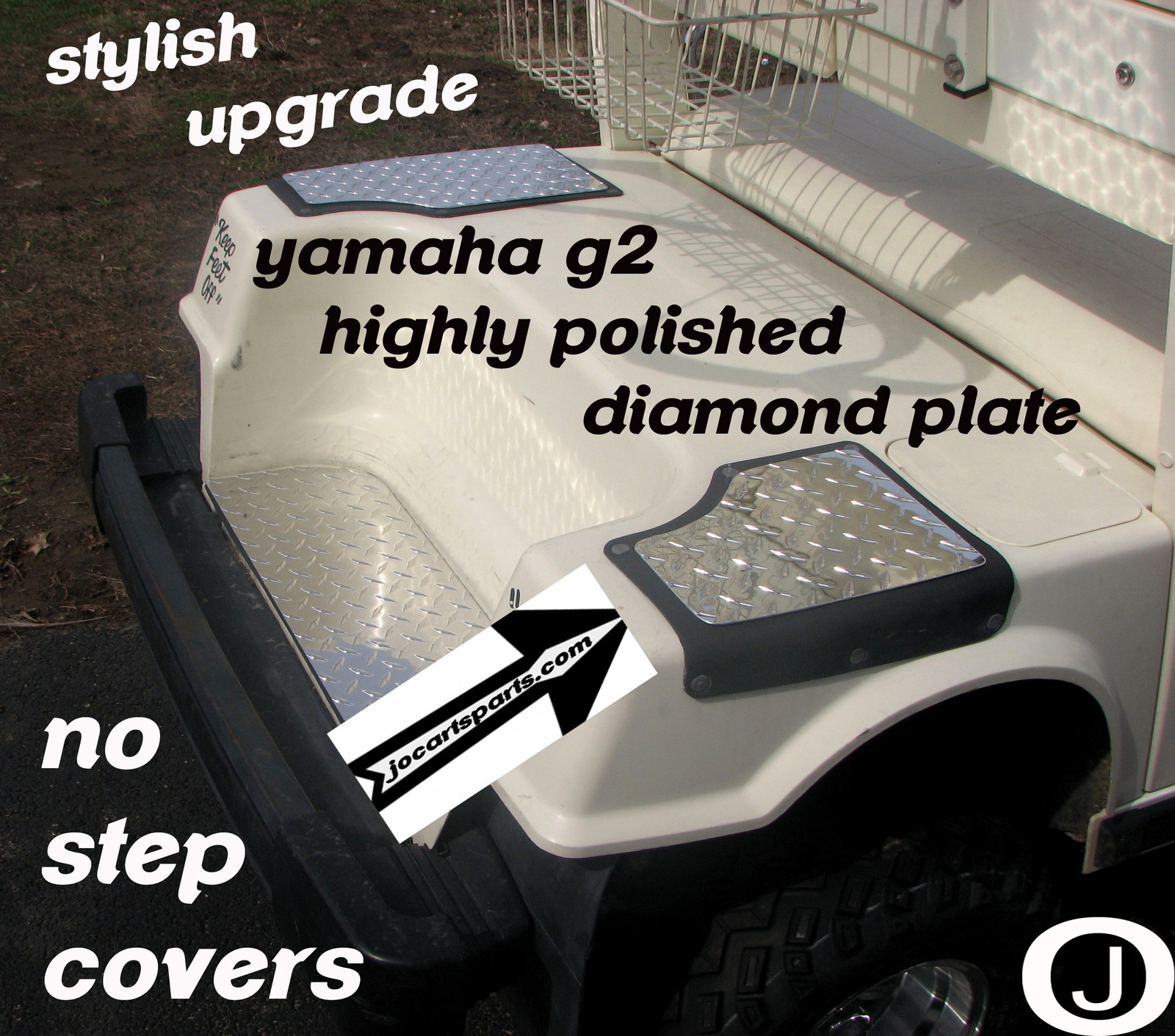 Yamaha G2 & G9 Golf Cart Diamond Plate Bagwell Floor & No Step Cover 3 pc kit