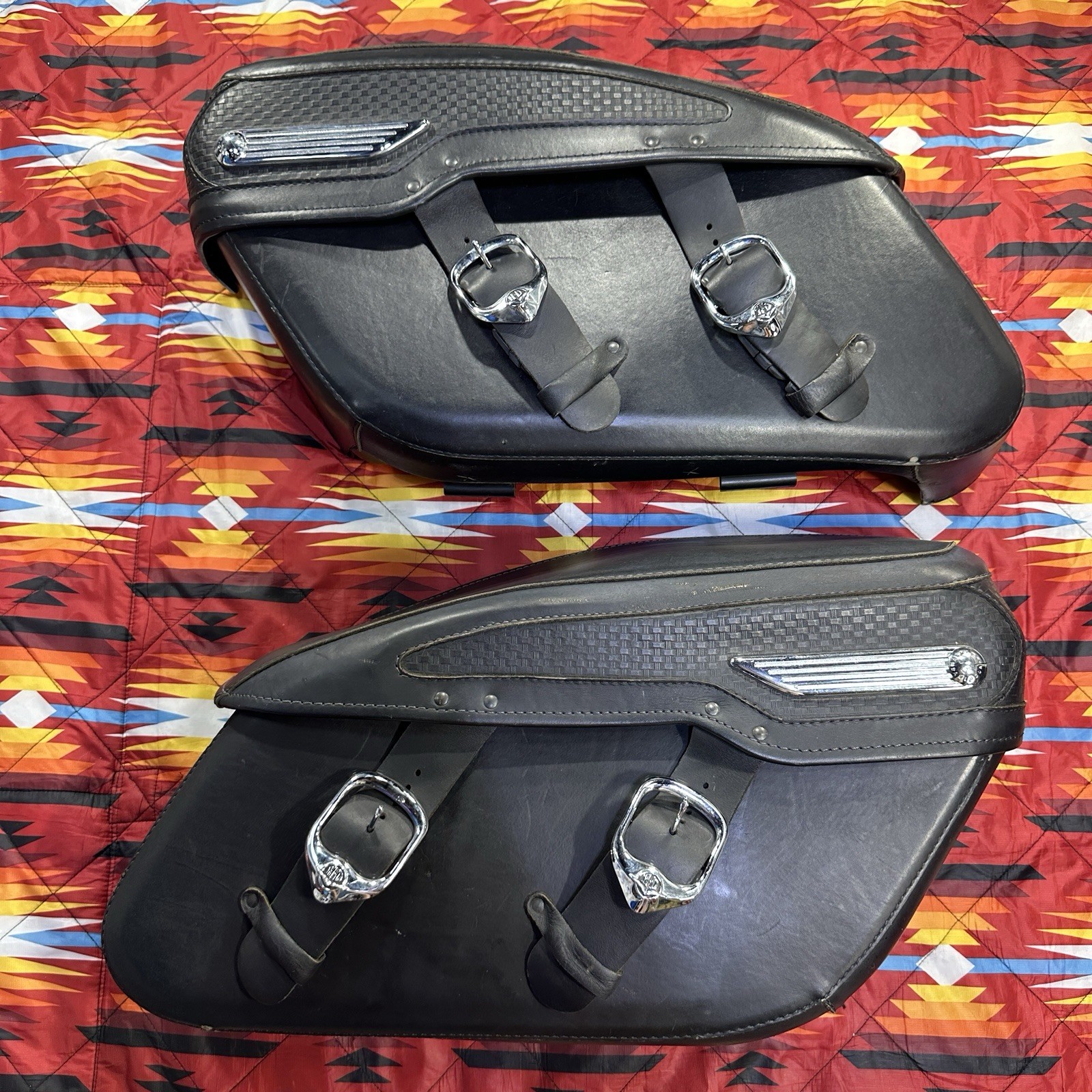 08-13 Harley Davidson Road King FLHR Rear Left Right Saddlebag Set 07395 07396