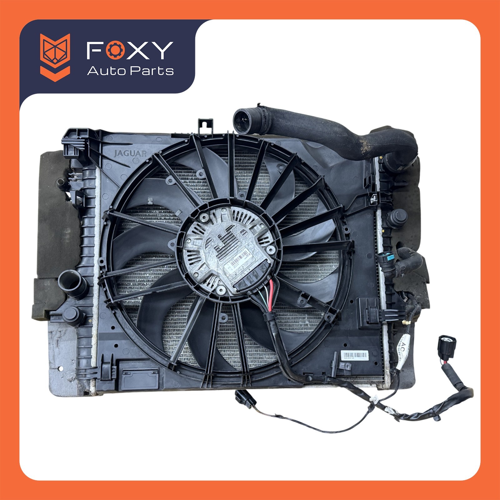 2010-2015 Jaguar XF Front Engine Motor Cooling Radiator Fan Assembly OEM