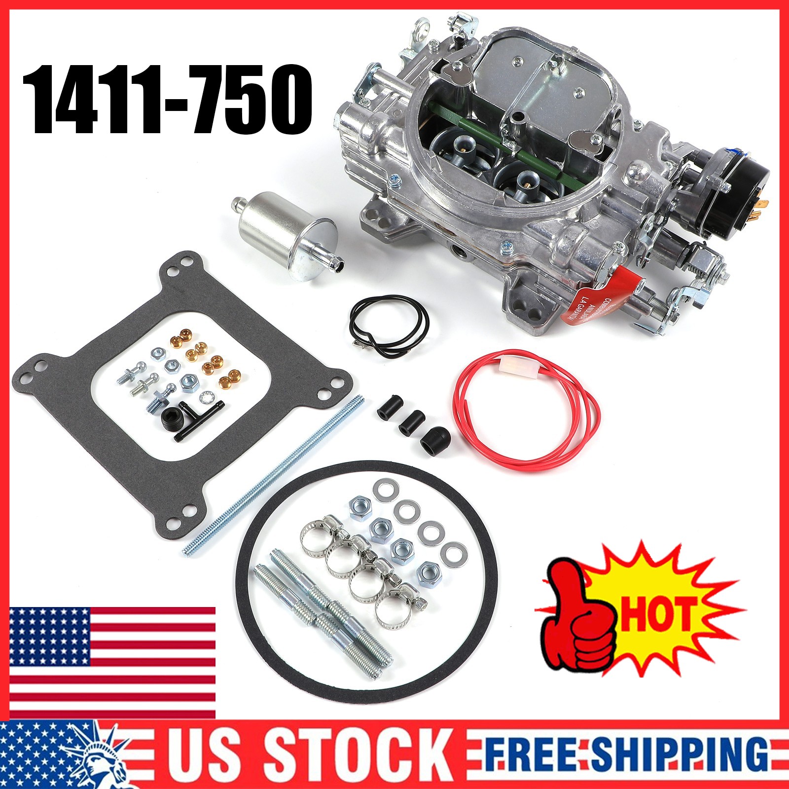 4 Barrel 1411 Carburetor For Edelbrock Performer 750 CFM Electric Choke NEW