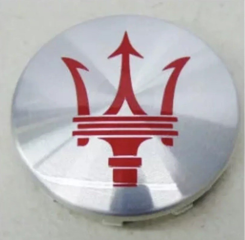 4pcs MASERATI QP & GHIBLI GTS SILVER W/ RED WHEEL CENTER CAP 670025694 4pcs MASERATI QP & GHIBLI GTS SILVER W/ RED WHEEL CENTER CAP 670025694