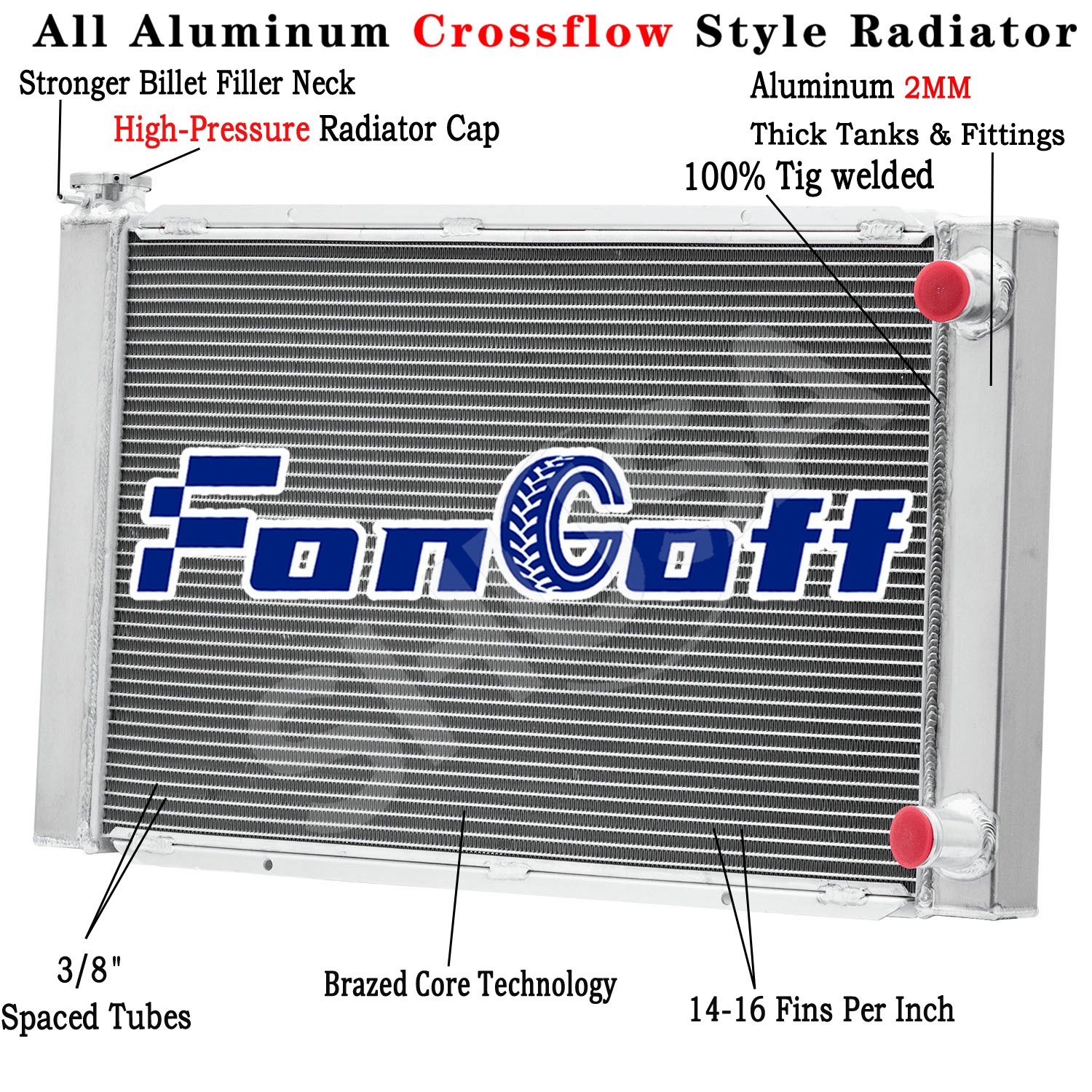 4 Row Aluminum Radiator For 31