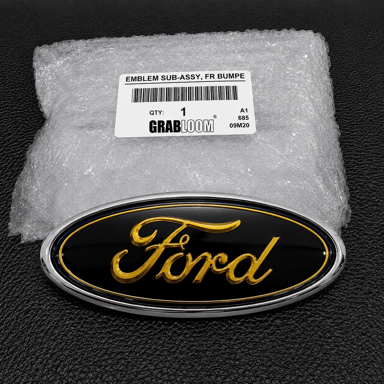 Ford Oval Emblem 4 Inch Badge Black Yellow Front Grille Tailgate Logo Ford Oval Emblem 4 Inch Badge Black Yellow Front Grille Tailgate Logo