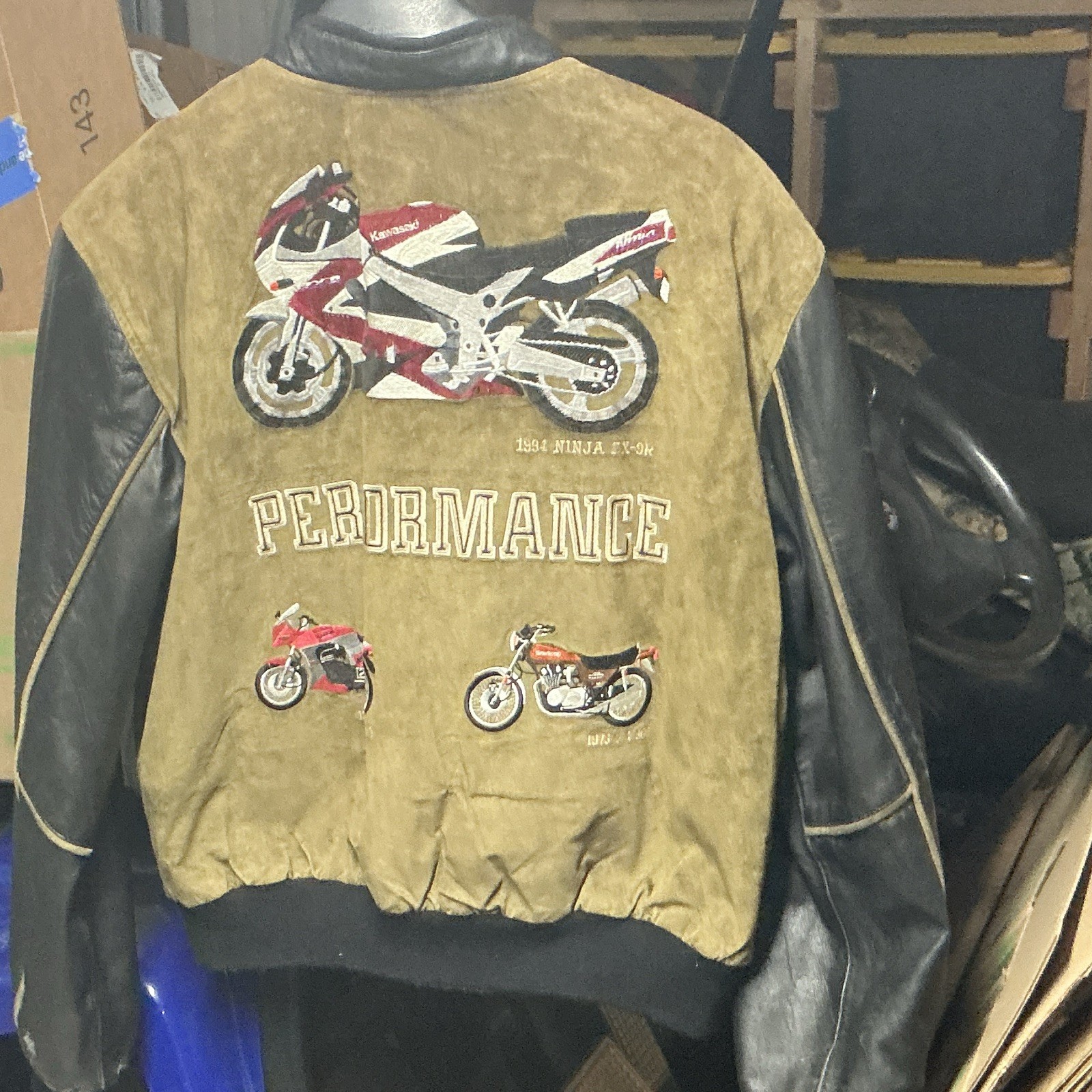Vintage Kawasaki Jacket 1973 To 1994 KZ900 Z1 ZX9R GPZ900 Pre Owned XL￼