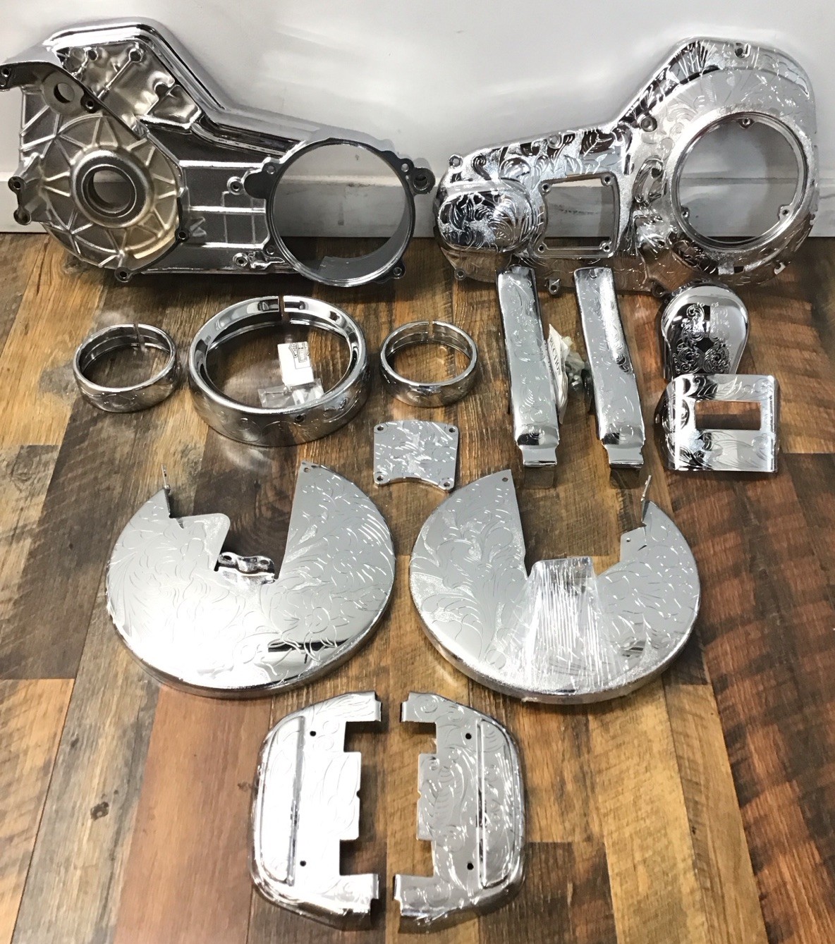 14 Piece  1989- 1993 Harley Davidson Electra Glide Chrome Engraved Covers Kit