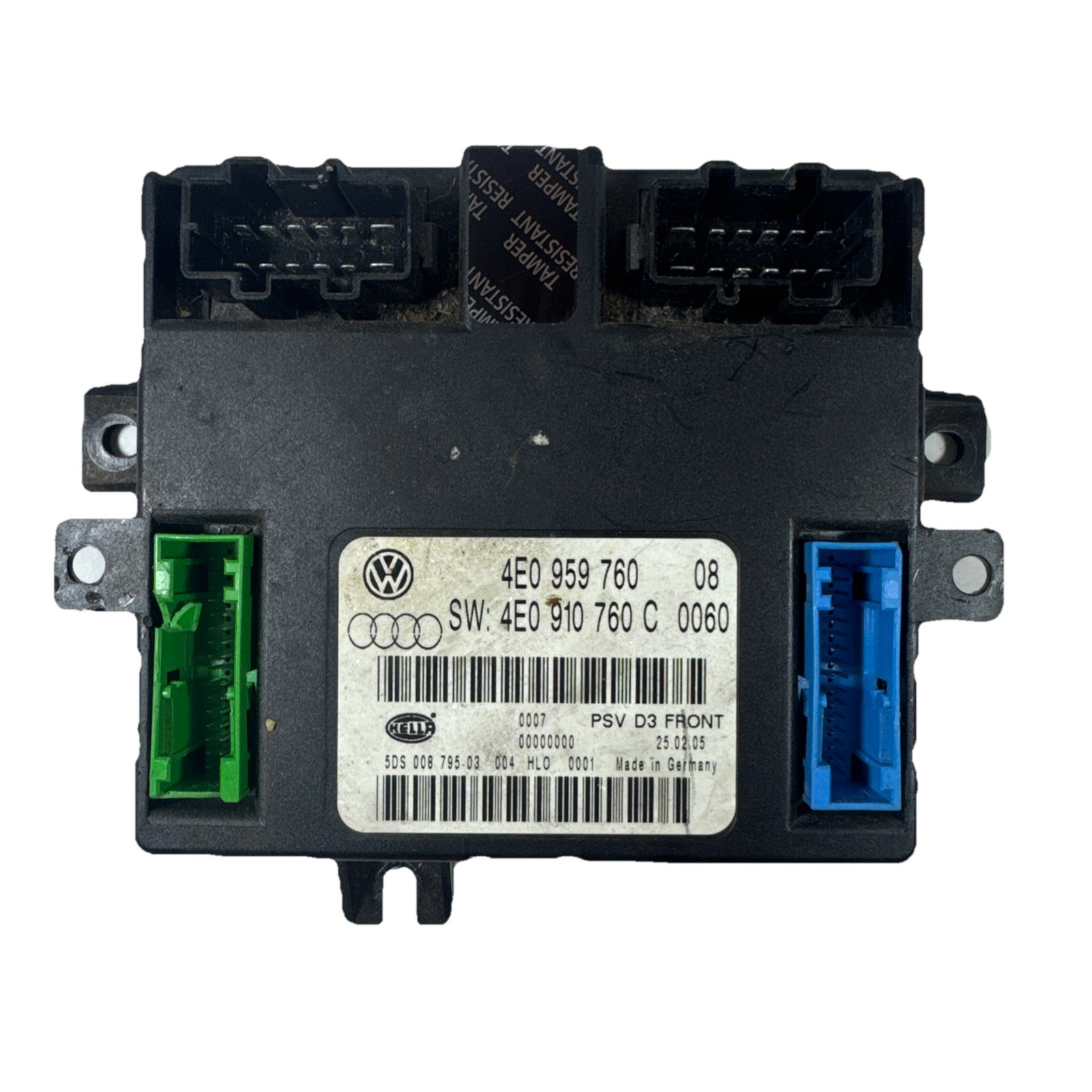 04-10 Audi A8 S8 Left Driver Side Memory Seat Control Module OEM
