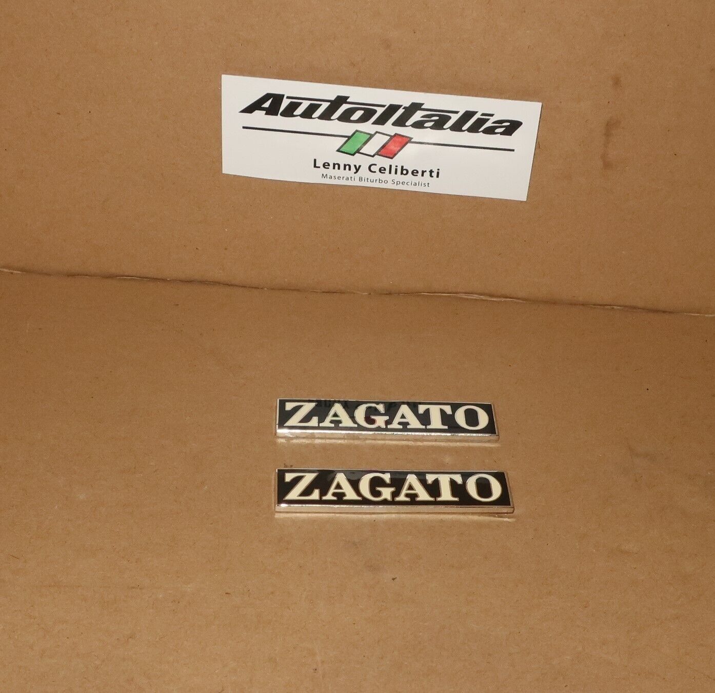 Maserati Biturbo  Spyder  ZAGATO EMBLEM Set 2pcs  **New** 338320364