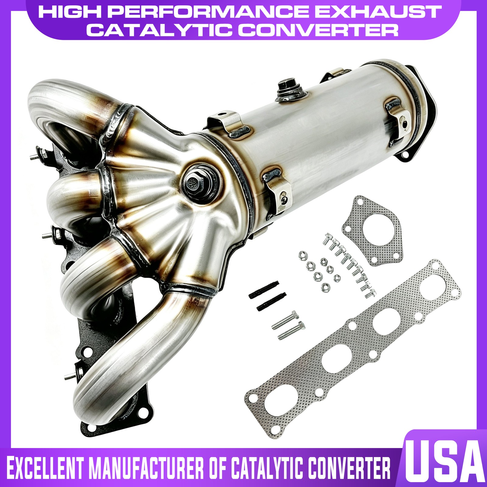 Front Catalytic Converter Fits 2017-2022 Jeep Compass / 2015-2022 Cherokee 2.4L