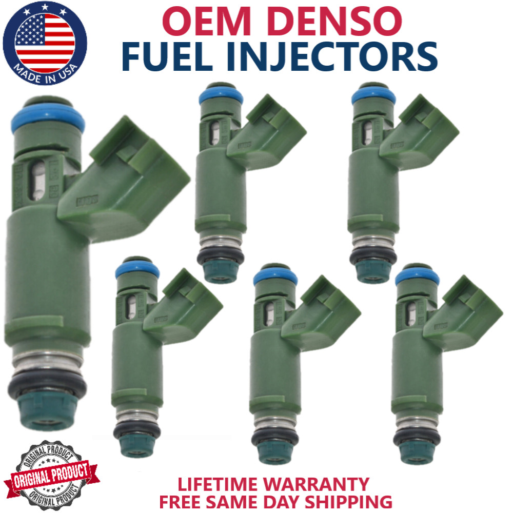 x6 NEW OEM DENSO 1X43-AB Fuel Injectors For 2002-2008 Jaguar X-Type 2.5L/3.0L V6