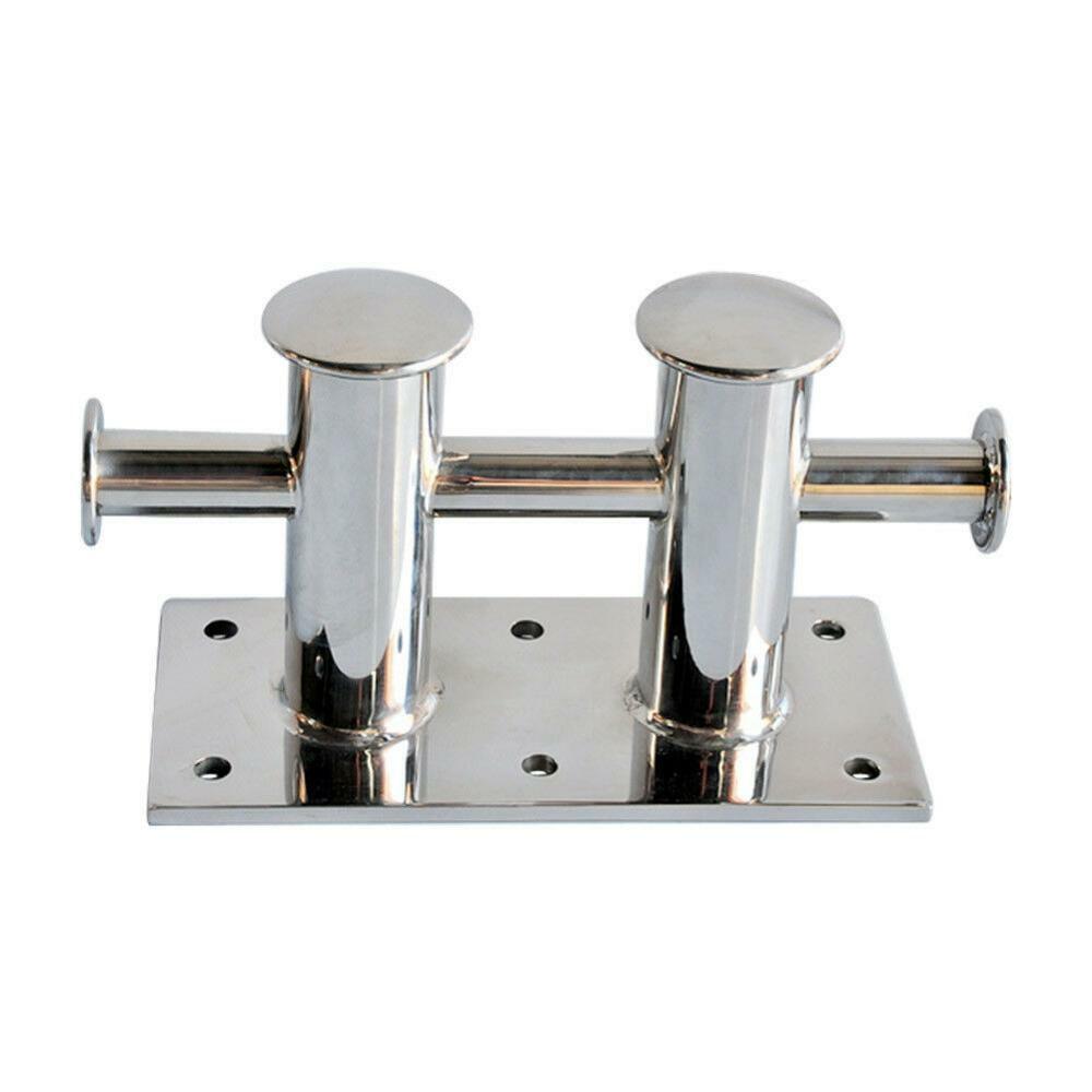 ISURE MARINE Double Cross Bollard Mooring Bitt Cleat 316Stainless Steel for Boat