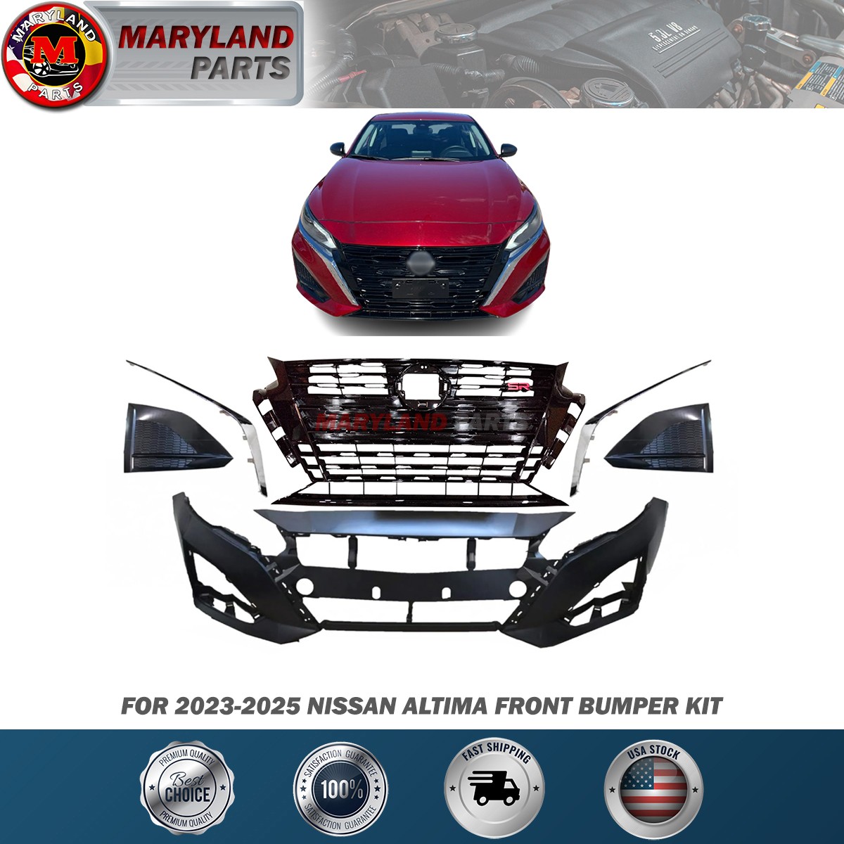 For 2023-2025 Nissan Altima Front Bumper Kit