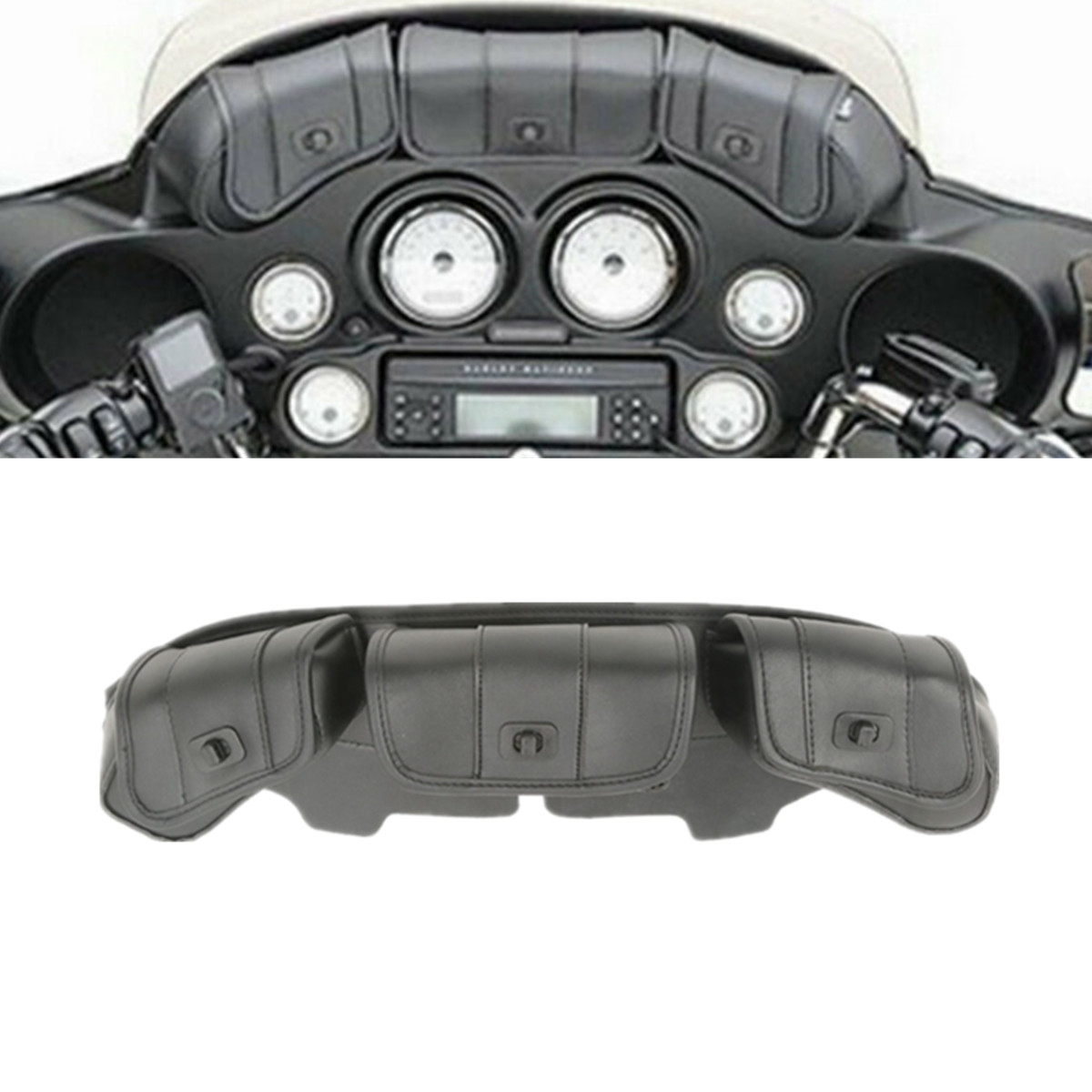 Windshield 3 Pouch Pocket Bags Fit For Harley Street Glide 1996-2013 /2014-2024