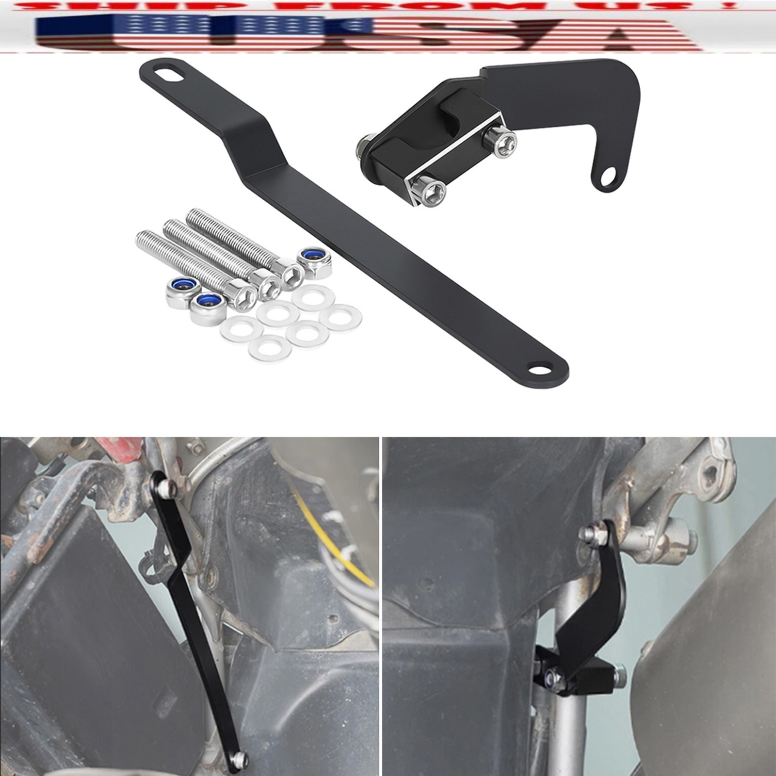 Black CNC 3D Rear Subframe Support Arm For 1993-2025 Honda XR650L XR 650L