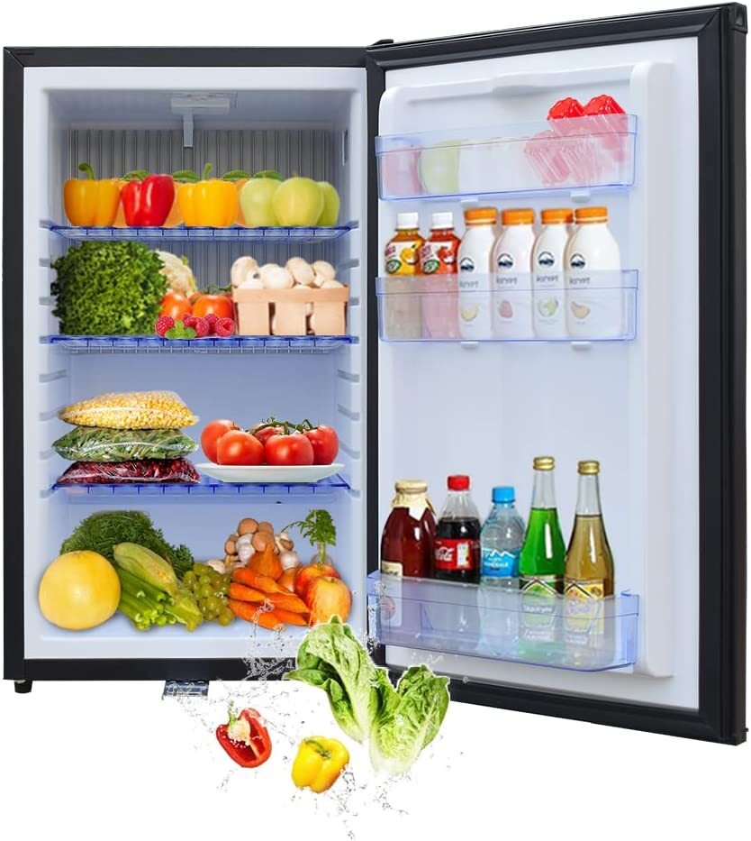 Smad 12V/110V Fridge 2 Way Absorption  Refrigerator with Lock Office Dorm Hotel