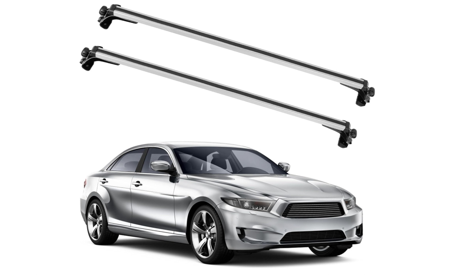 2Pcs Universal Roof Rack，47.24” Aluminum Car Roof Rack Upgrade Cross Bars with 1