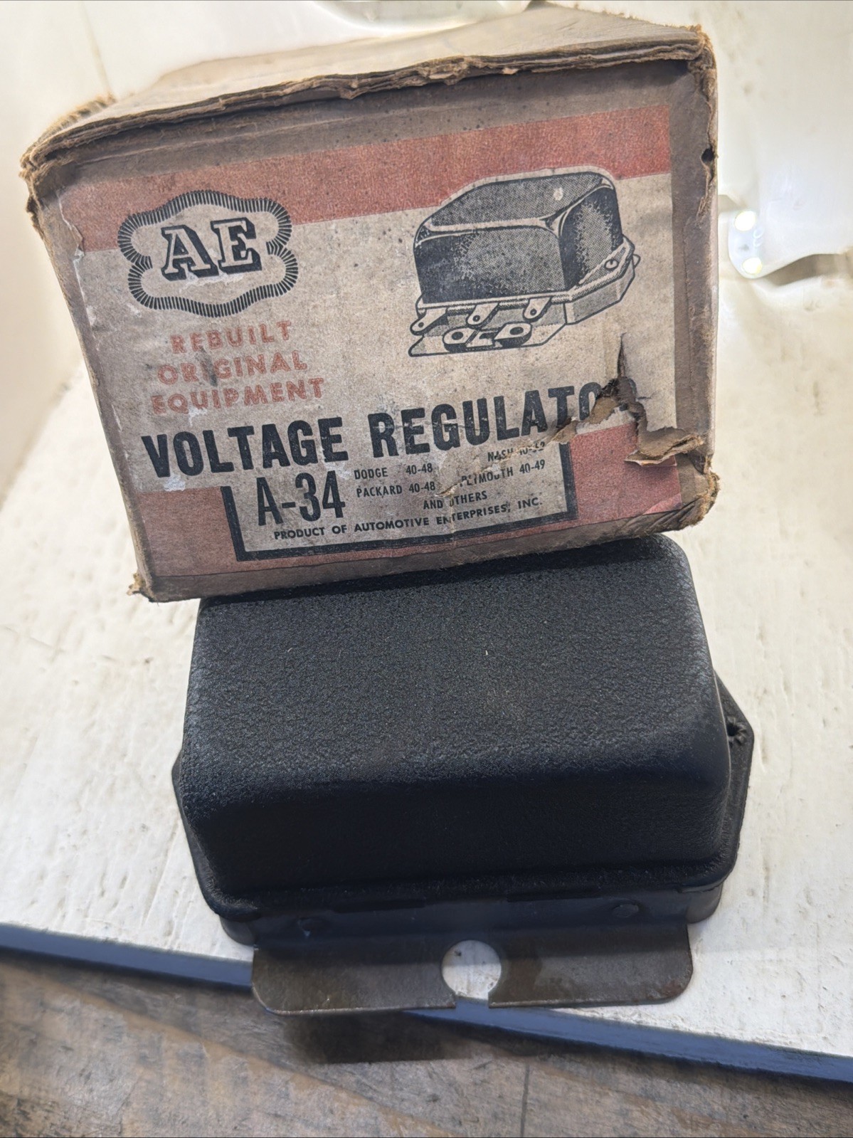 Automotive Enterprise Mopar Voltage Regulator 1940-48 Dodge Packard Nash Plymout Automotive Enterprise Mopar Voltage Regulator 1940-48 Dodge Packard Nash Plymout