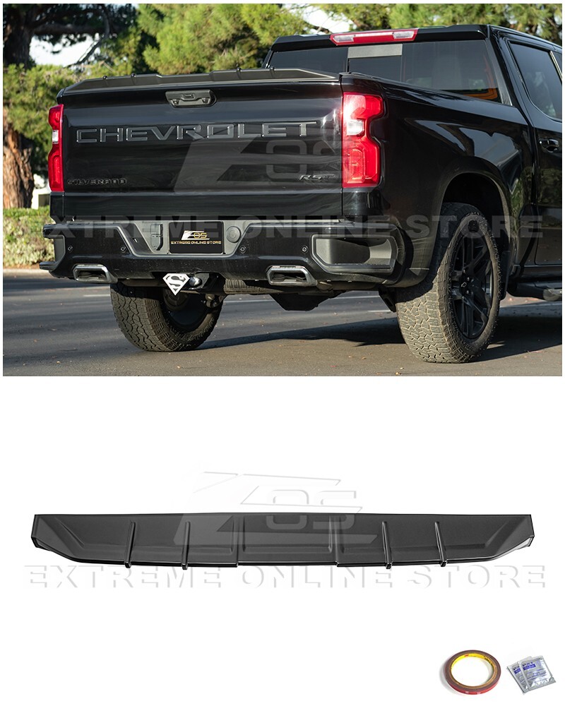 For 19-Up Silverado Sierra 1500 Street Series MATTE BLACK Rear Tailgate Spoiler