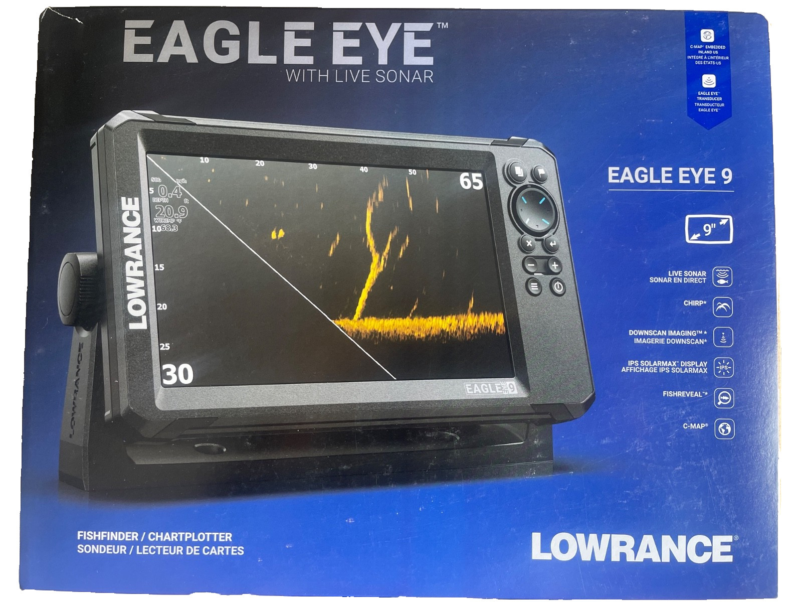 Lowrance Eagle Eye™ 9 Live Fishfinder Combo w/Transducer & C-MAP® Inland Charts