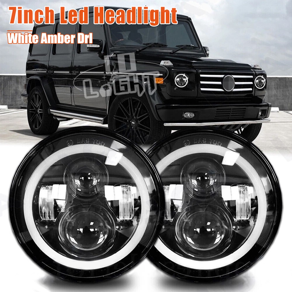 7 inch Led Headlights For Mercedes Benz G500 G55 AMG 2002-2003 2004 2005 2006