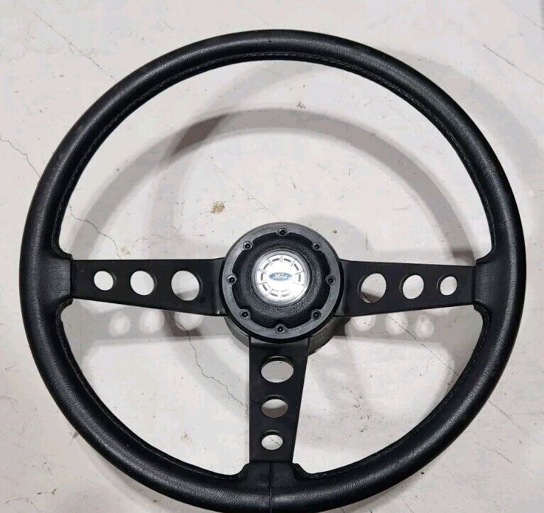 Vintage Ford Black Sport Steering wheel 79-82 ? Mustang Fairmont F150 T-bird ? 