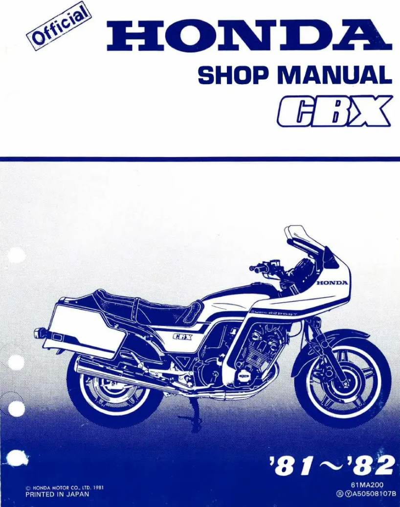 1981-1982 Honda CBX Engine Service Manual