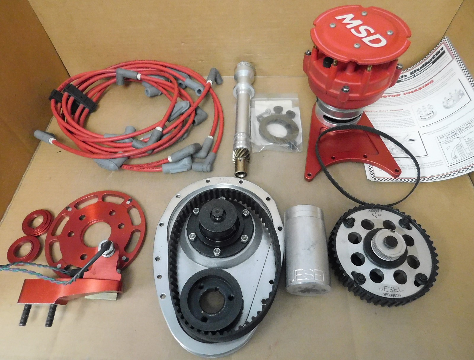 MSD 8710 Pro Billet SB Chevy Front Mt Dist, 8513 Plug, 8600 Crk Trig,Jesel,Wires