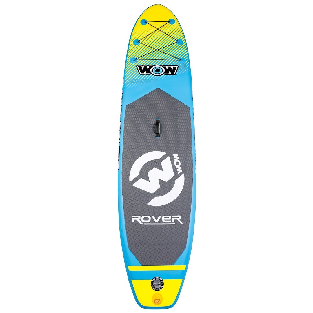 Wow Sports Paddle Board Rover Blue And Yellow Heavy Duty PVC 21-3030 Wow Sports Paddle Board Rover Blue And Yellow Heavy Duty PVC 21-3030