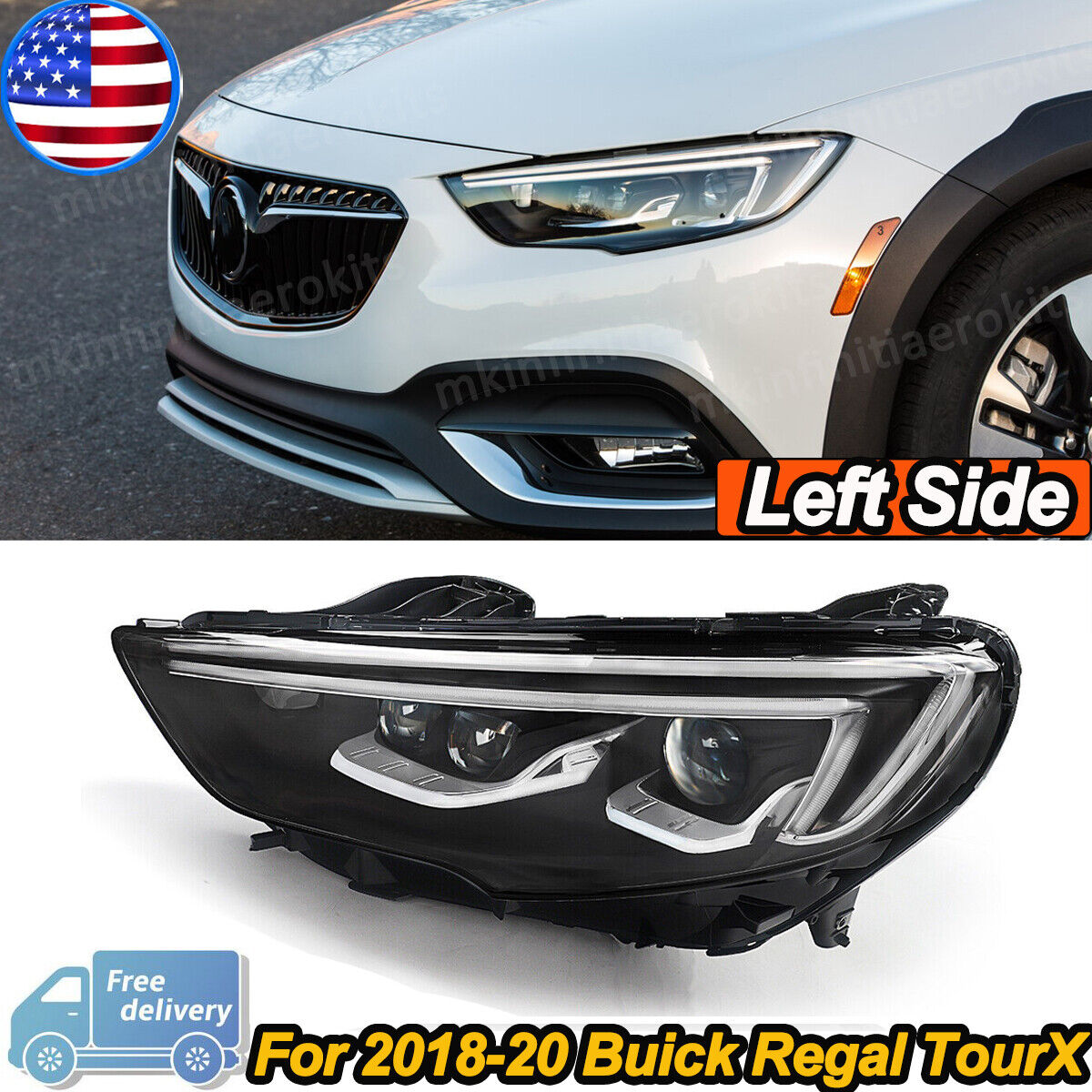 For 2018-2020 Buick Regal TourX / Sportback Full LED Headlight Left Driver Side