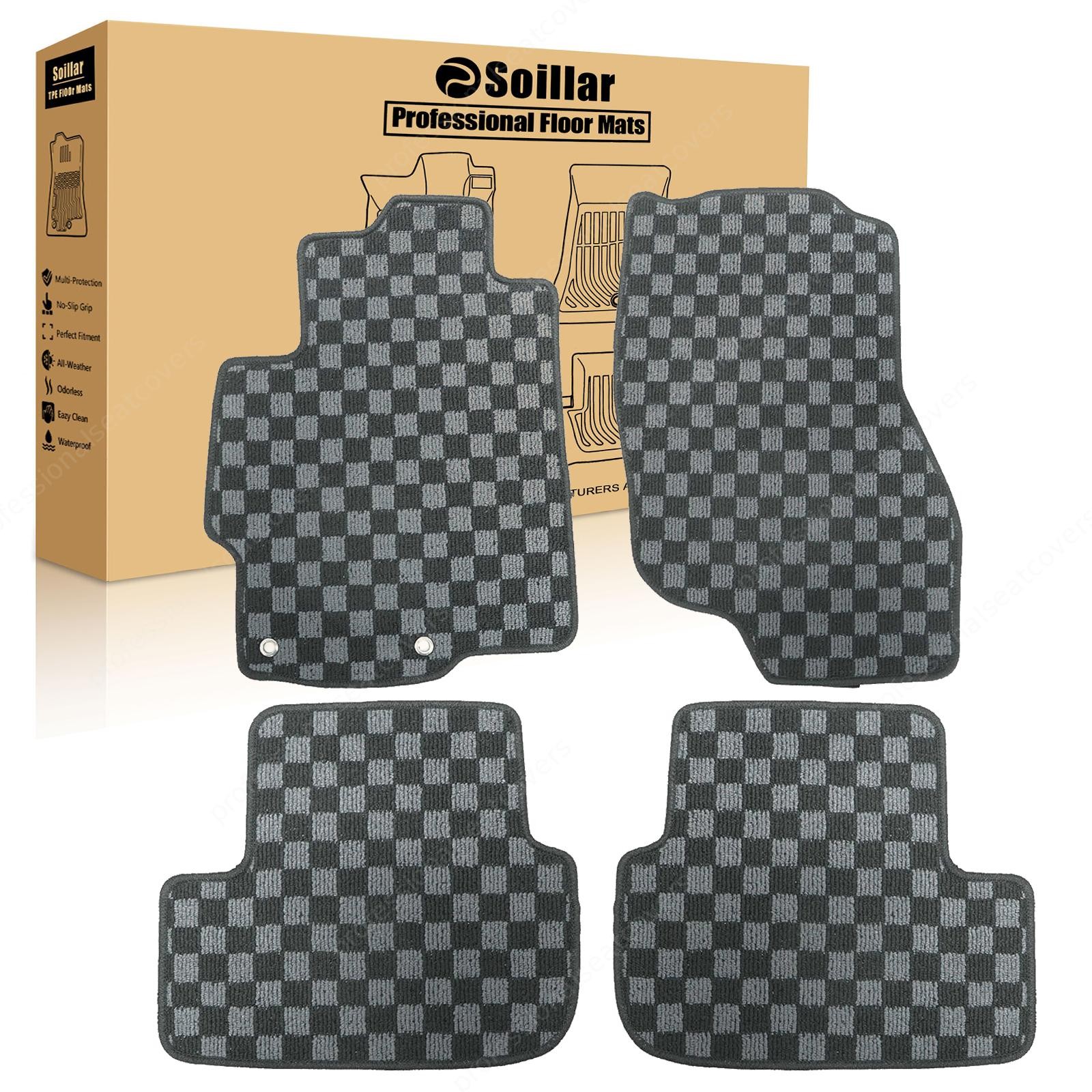 Checkered Flag Carpet Floor Mats For 2008-2015 Mitsubishi Lancer All-Weather New