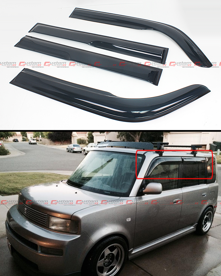 JDM WAVY STYLE SMOKED WINDOW VISOR RAIN/SUN VENT SHADE FOR 2003-2007 SCION XB BB JDM WAVY STYLE SMOKED WINDOW VISOR RAIN/SUN VENT SHADE FOR 2003-2007 SCION XB BB