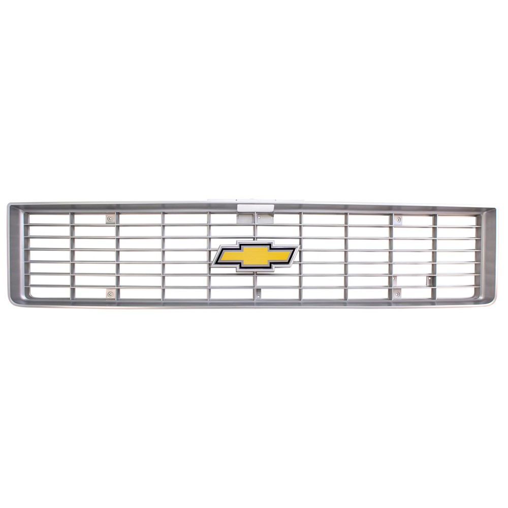 Grille Factory-Style Plastic Argent Gray With Bowtie Emblem Chevy C10 1973-1974