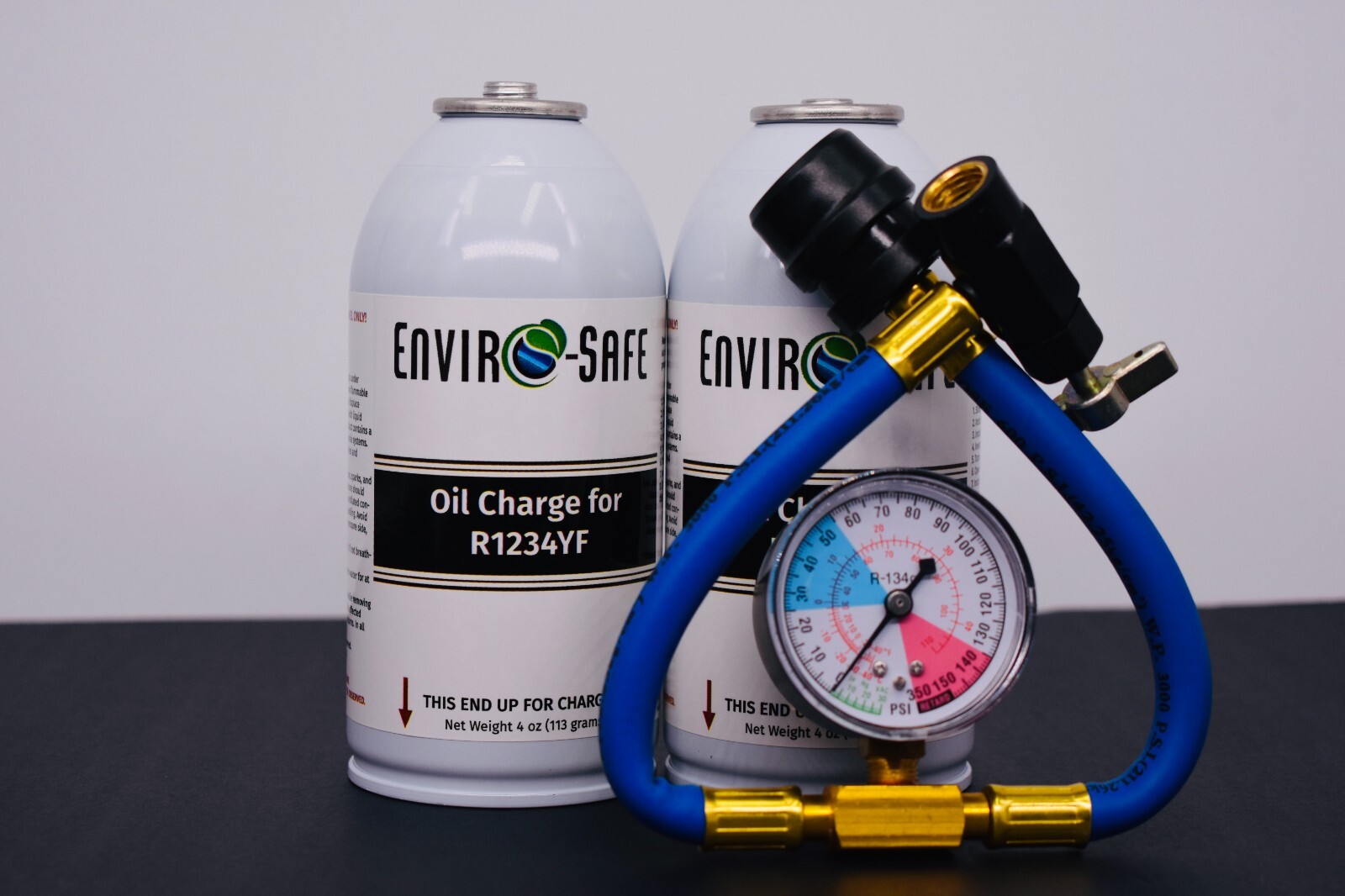 R1234YF OIL-CHARGE, Systems 2 Cans, Economy Gauge R1234YF OIL-CHARGE, Systems 2 Cans, Economy Gauge