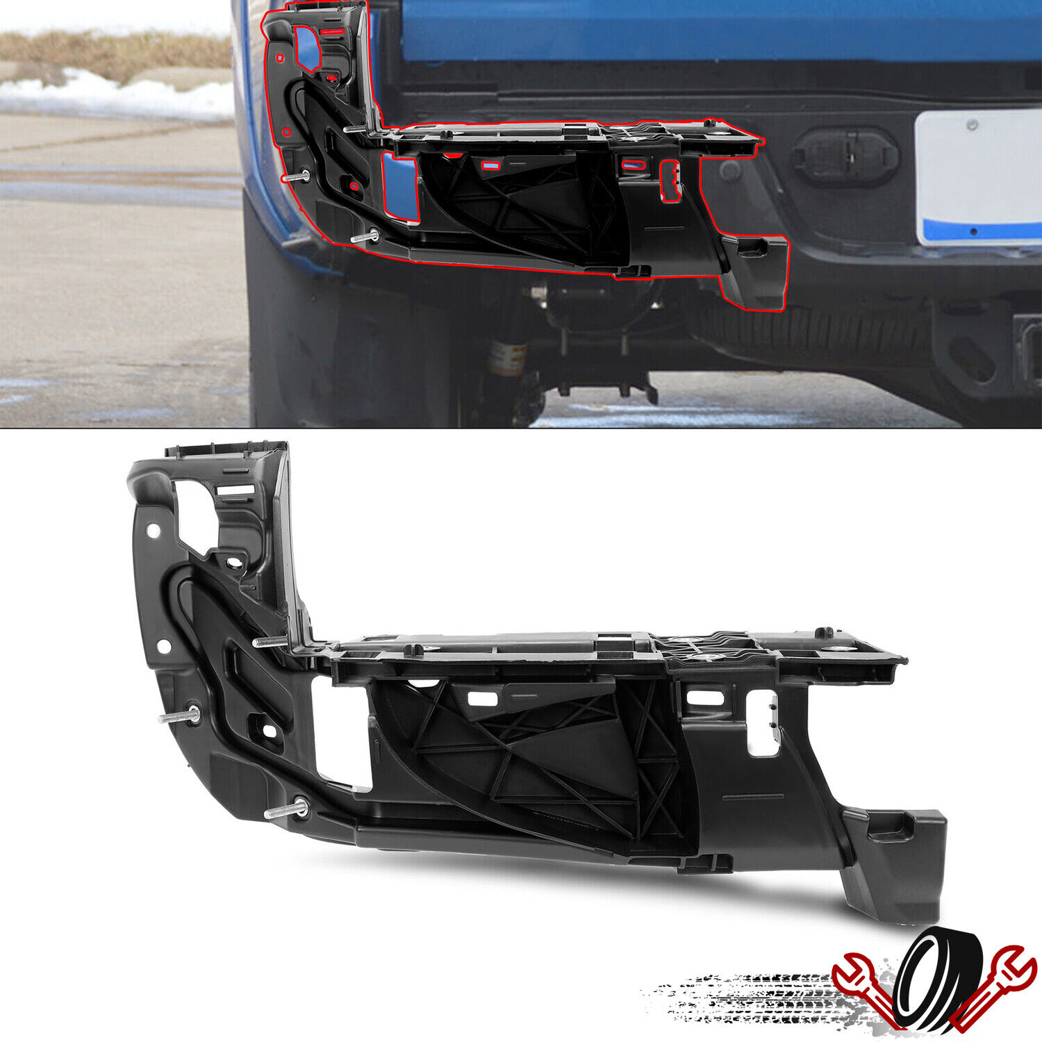 LH Rear Bumper Outer Extension Insert Bracket For Toyota Tacoma 2016-2023