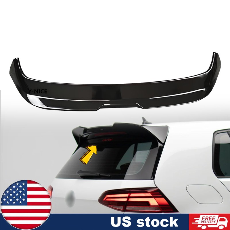 Rear Roof Spoiler Wing For Golf7 MK7 MK7.5 GTD R 2014-2021 2017 Glossy Black