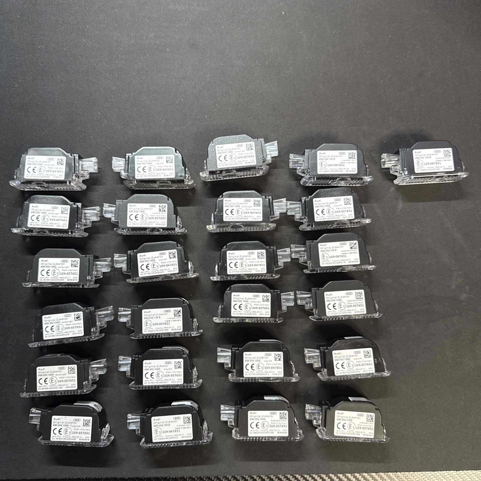 ORIGINAL AUDI LED entry lights universal, doesn't matter left or right.