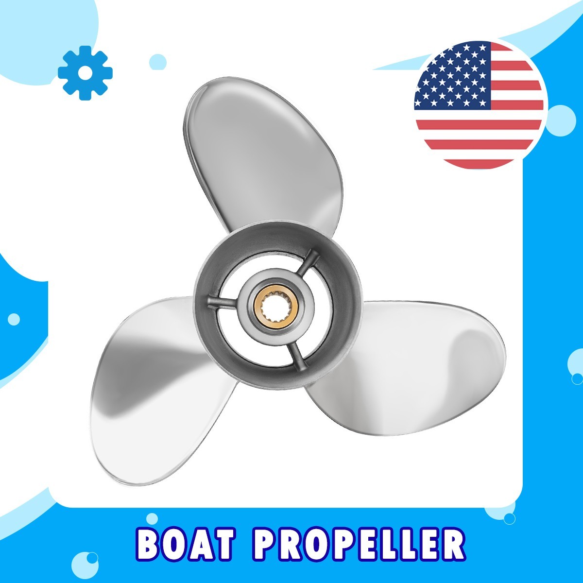 14 1/4x 25 Stainless Boat Propeller Fits Mercury Engines 135-300HP 15 Tooth RH