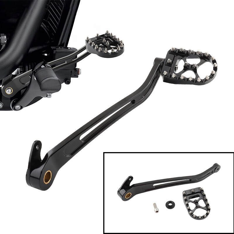 CNC Brake Arm Lever Peg Pedal For M8 Harley Softail Low Rider S Street Bob 18-up