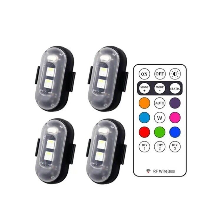 Wireless Remote Control Led Lights USB Rechargeable Multicolor Lights