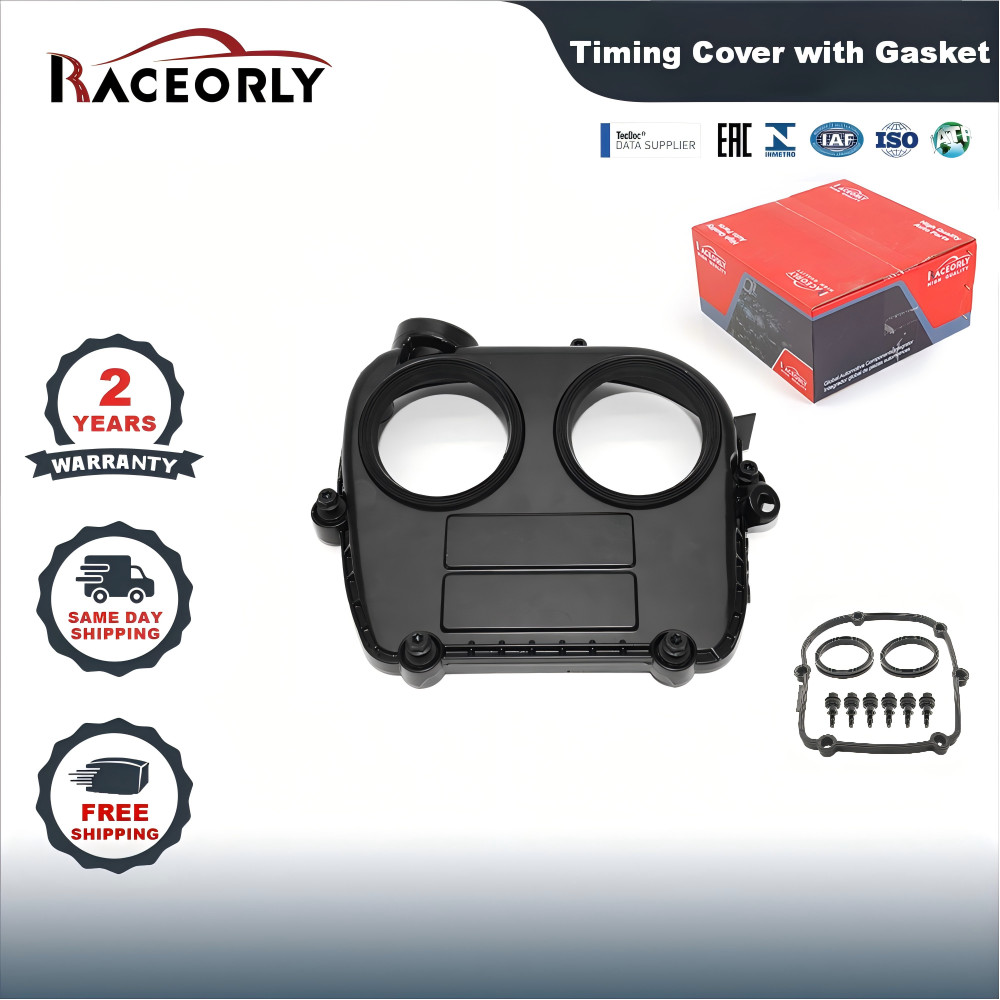 RACEORLY Aluminum Engine Upper Timing Cover For VW Golf GTI Audi 1.8 2.0 CJE CNC