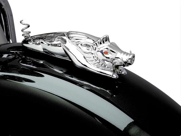 Kuryakyn Wild Boar Fender Ornament Front Chrome