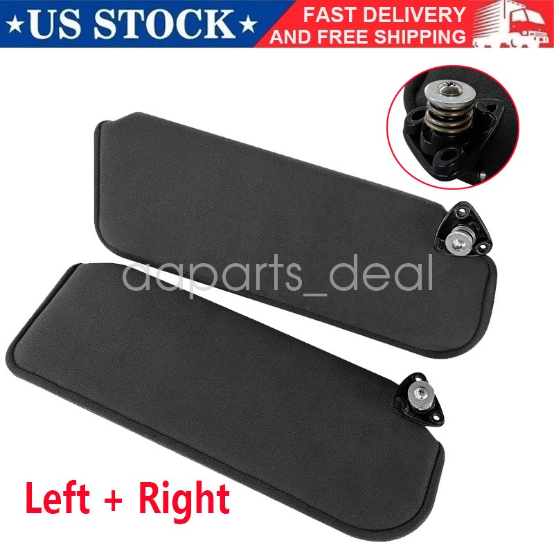 Fits 1993-02 Camaro Firebird Black Sun Visor Pair Left&Right Without Mirrors US