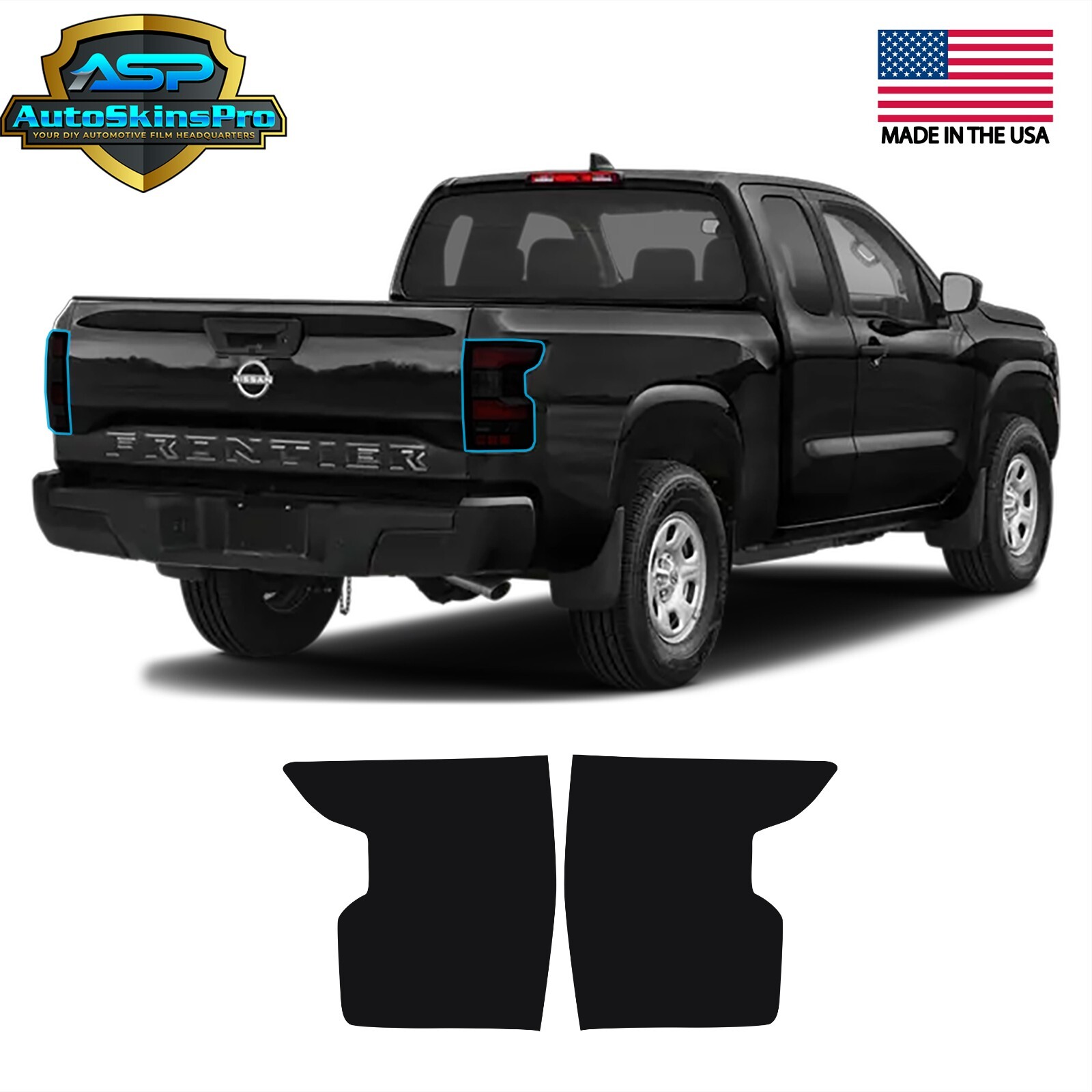 Precut Vinyl Overlay Tint Film Covers for 2022-2025 Frontier Taillights