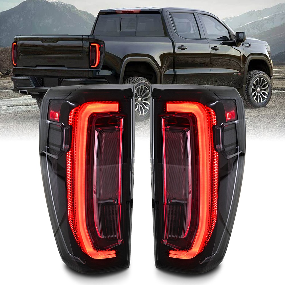2PCS LED Tail Lights For 2019-2024 GMC Sierra 1500/2500 Rear Lamps Sequential