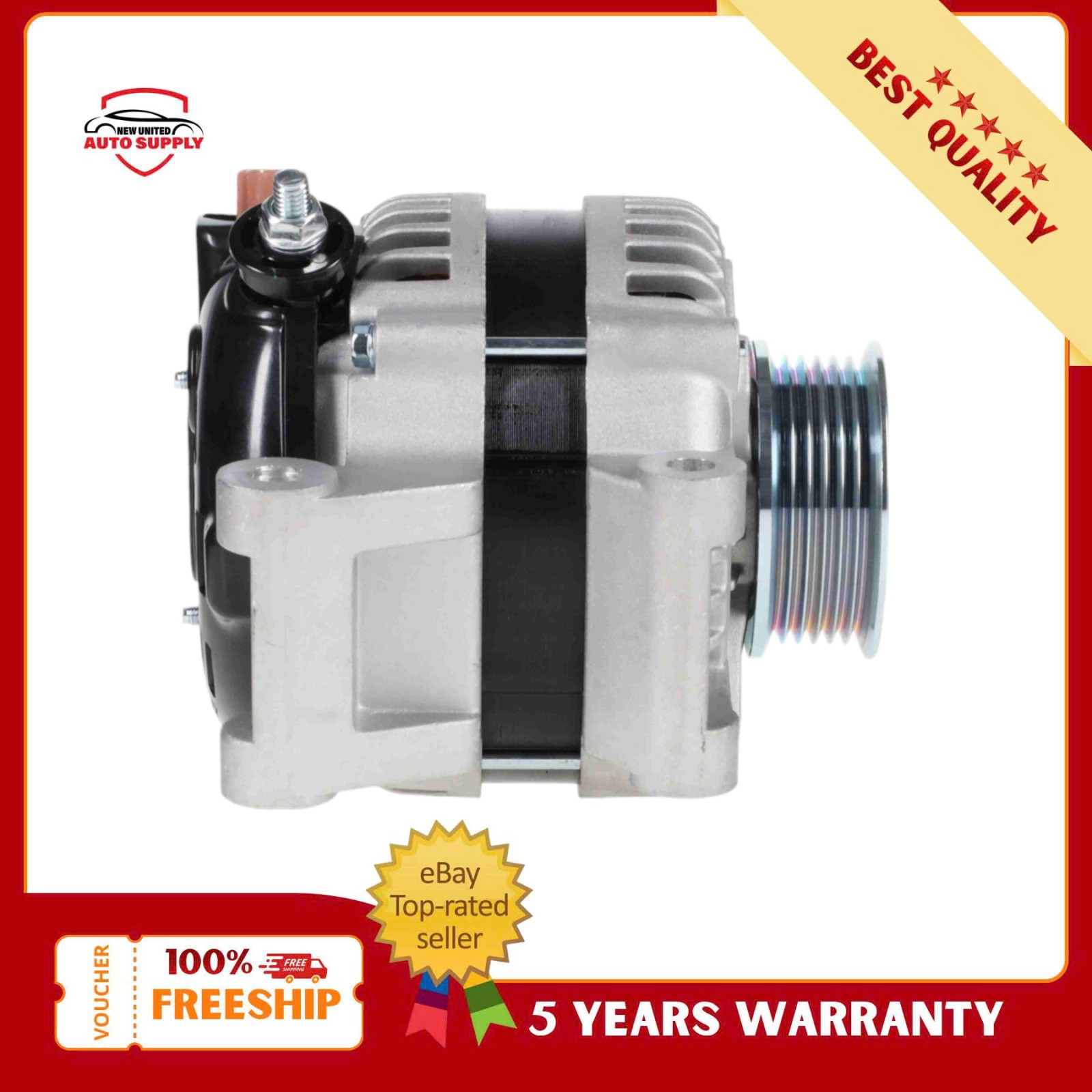 Alternator 120A 6-Groove 13868A for 2001-2006 Chrysler Sebring Dodge Stratus